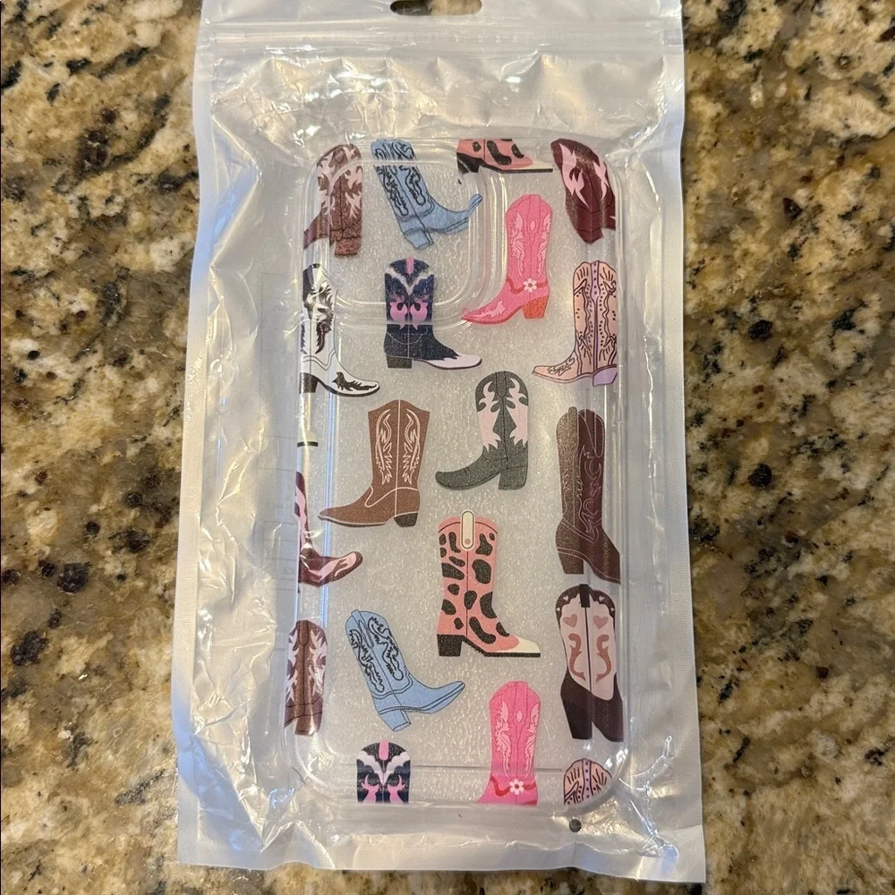 NWT 16 Pro Max iPhone cowboy boot plastic case.